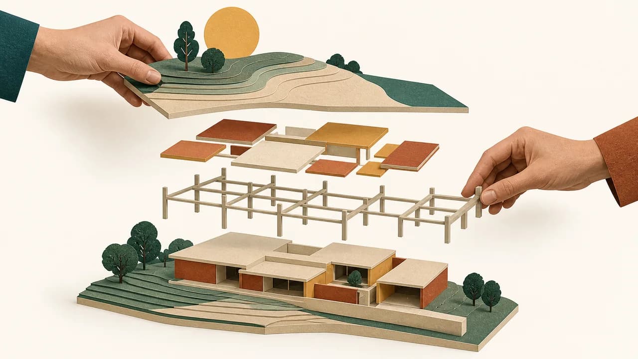 Terreno, programa e sistema construtivo convergem para um estudo volumétrico de arquitetura