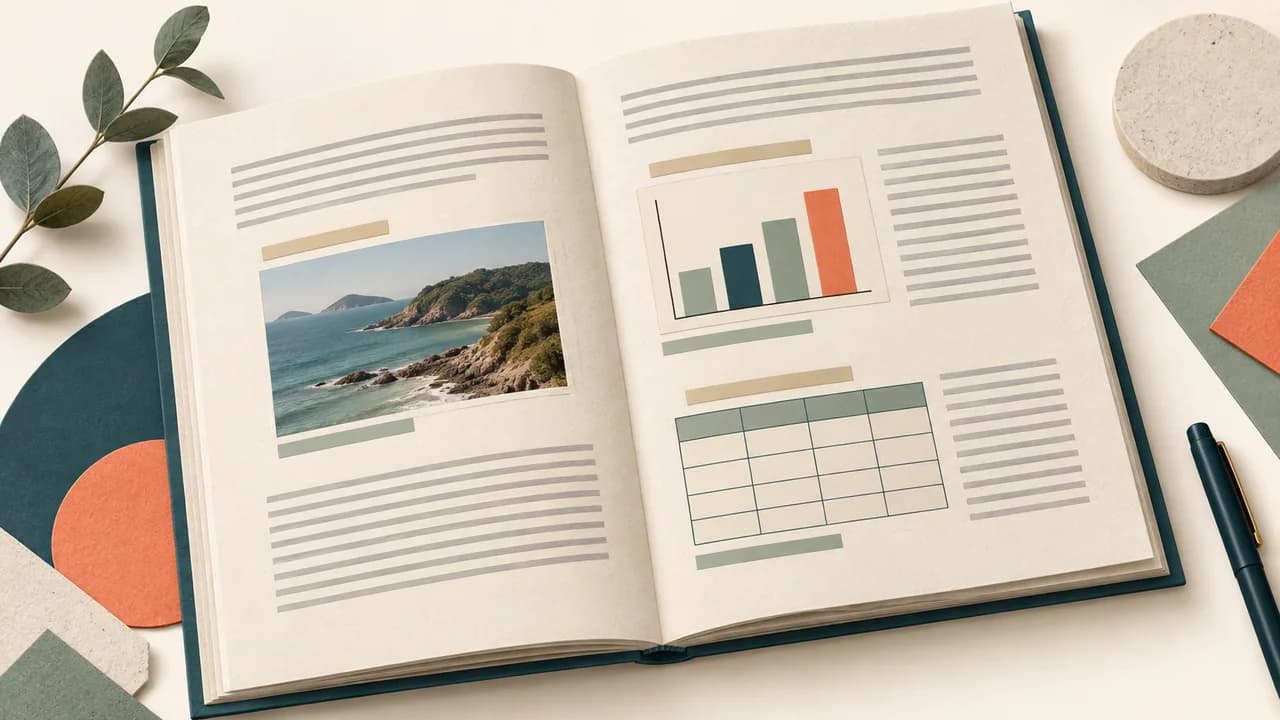 Manuscrito organiza uma figura, um gráfico e um quadro segundo funções visuais diferentes