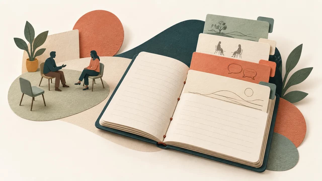 Caderno de campo organiza uma cena observada em contexto, descrição, fala e reflexão analítica