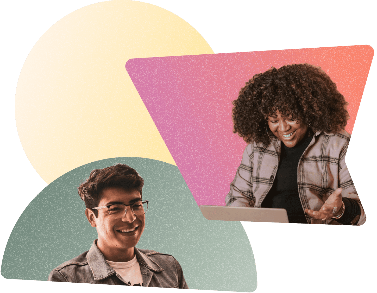 Duas pessoas em uma conversa de orientação online