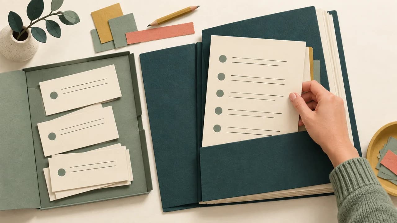 Um instrumento criado pelo estudante é guardado junto ao manuscrito como material complementar de autoria própria.