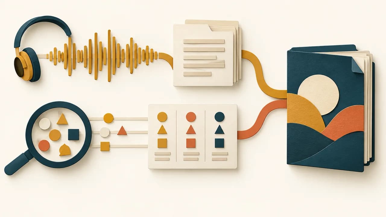 Três instrumentos físicos diferentes transformam o mesmo fenômeno em relatos contextualizados, medidas comparáveis e evidência integrada.